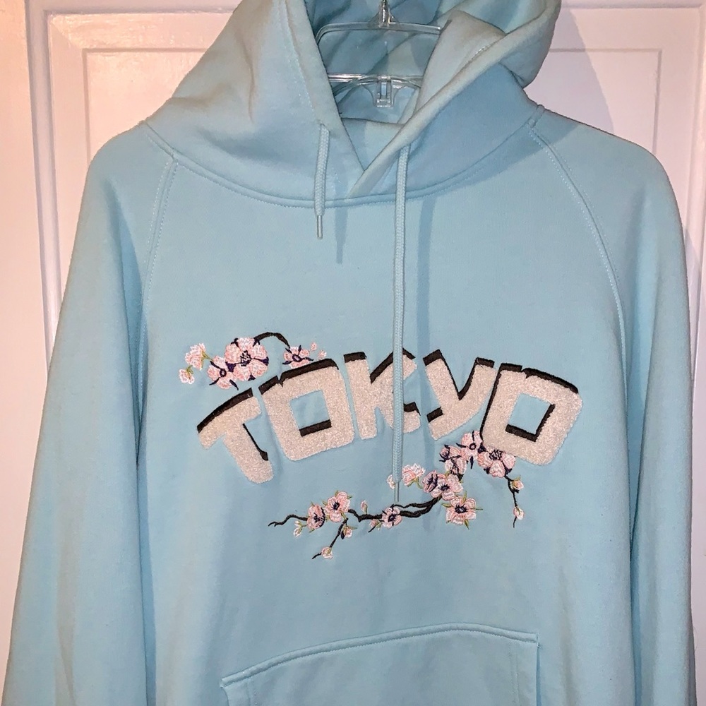Urban outfitters sky blue Tokyo hoodie